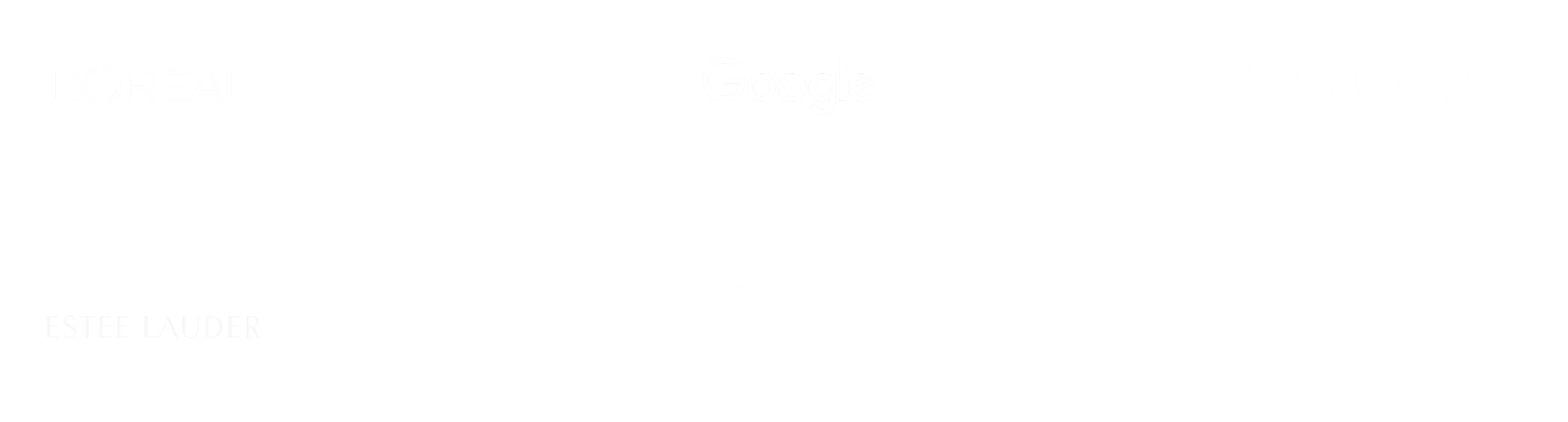 Selected clients: L'Oréal, Google, Yves Saint Laurent, Estée Lauder, Kilian, Vogue
